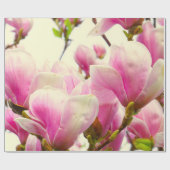 マグノリアフラワーズフローラ植物花シック ラッピングペーパー (フラット)