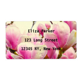 マグノリアフラワーズフローラ植物花シック ラベル