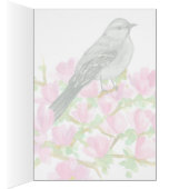 マグノリアフラワーズモッキングバードウォーターカラー (内側 (右))