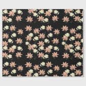 マグノリアフラワーズ春 パーソナライズされた ラッピングペーパー (フラット)