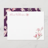 マグノリアフラワーノートカード ノートカード (正面/裏面)