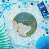 マグノリアフラワーブラッサムブライダルシャワーブモダンルー ペーパープレート (パーティー)