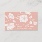 マグノリアフラワーブランチイラストレーション 名刺 (正面)