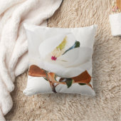 マグノリアフラワーホワイトマグノリアスフローラ花 クッション (ブランケット)