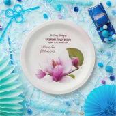 マグノリアフラワー葬儀お願い紙プレート ペーパープレート (パーティー)