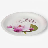 マグノリアフラワー葬儀お願い紙プレート ペーパープレート (アングル)