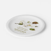 マグノリアフラワー葬儀記念紙 ペーパープレート (アングル)