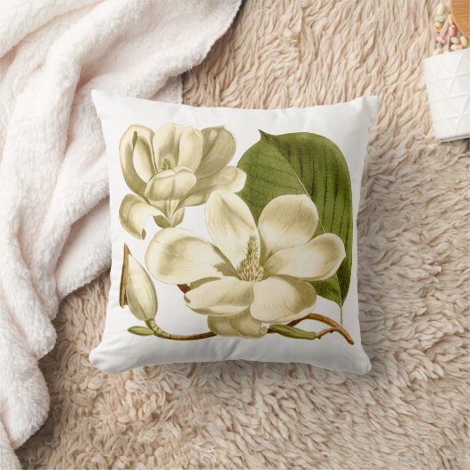 マグノリアフラワー装飾用クッション クッション (ブランケット)