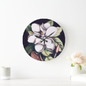 マグノリアフラワー ラージ壁時計 (ホーム)