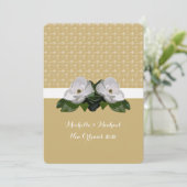 マグノリアフラワー(紋章の)フラ・ダ・リ結婚ズ 招待状 (スタンド正面)