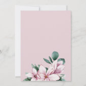 マグノリアフレームリース写真結婚式の日付を保存 セーブザデート (裏面)