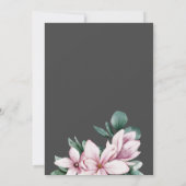 マグノリアフレームリース写真結婚式の日付を保存 セーブザデート (裏面)