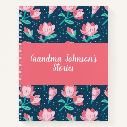 マグノリアフローラおばあちゃんのストーリー名記憶ブック ノートブック (正面)