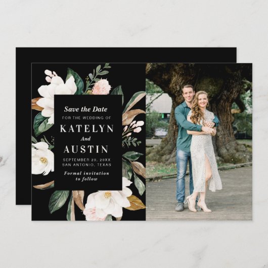 マグノリアフローラの写真を保存 セーブザデート (正面/裏面)