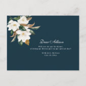 マグノリアフローラは私のフラワーガールカードになる インビテーションポストカード (裏面)