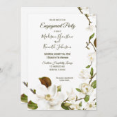 マグノリアフローラカップルのシャワー 招待状 (正面/裏面)