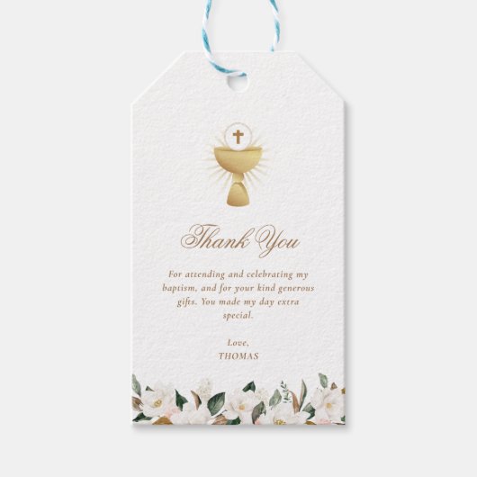 マグノリアフローラバプテ感謝していィス ギフトタグ (正面)