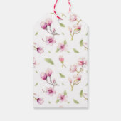 マグノリアフローラパーソナライズされたサンキューメッセージカード ギフトタグ (裏面)