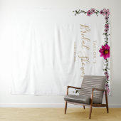 マグノリアフローラブライダルシャワー背景 タペストリー (インサイチュ(横))