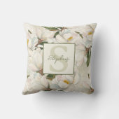 マグノリアフローラモノグラム装飾用クッション クッション (裏面)