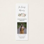 マグノリアフローラ写真葬儀詩ブックマークカード (正面)