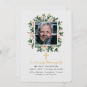 マグノリアフローラ悔やみや弔慰葬儀の写真 サンキューカード (正面/裏面)