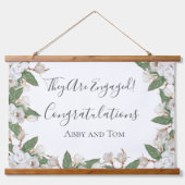 マグノリアフローラ植物性婚約バナー 吊り下げ型タペストリー (正面)