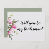 マグノリアフローラ水彩 招待状 (正面/裏面)