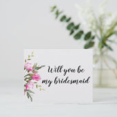 マグノリアフローラ水彩 招待状 (スタンド正面)