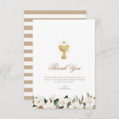 マグノリアフローラ洗礼サンキューカード 招待状 (正面/裏面)
