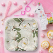 マグノリアフローラ紙プレート ペーパープレート (パーティー)