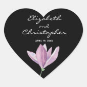 マグノリアフローラ結婚式の引き出物オンブラック ハートシール (正面)