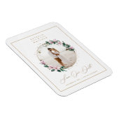 マグノリアフローラ金ゴールドサークル写真保存日 マグネット (右側)