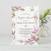 マグノリアフローラ金ゴールド書道ランジェリーシャワー 招待状 (スタンド正面)