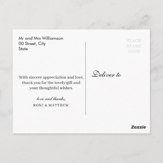 マグノリアフローラ | ありがとう結婚のカード ポストカード (裏面)