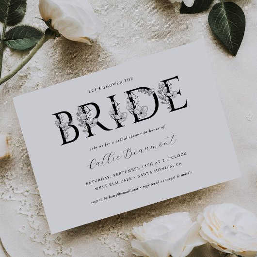 マグノリアブライダルシャワーパーティの招待状カード 招待状