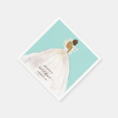 マグノリアブライドブライダルシャワーナプキンス スタンダードカクテルナプキン (角)