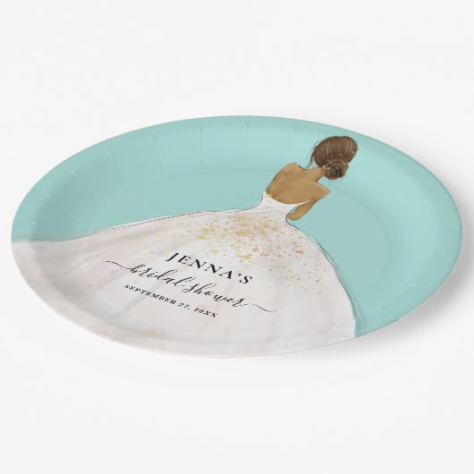 マグノリアブライドブライダルシャワー紙プレート ペーパープレート (アングル)