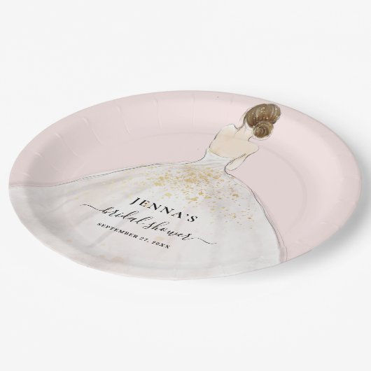 マグノリアブライドブライダルシャワー紙プレート ペーパープレート (アングル)