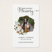 マグノリアブラッサムフォトメモリアル祈りの言葉カード (正面)