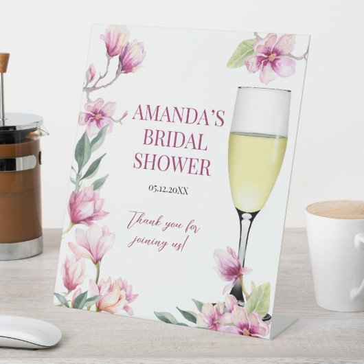 マグノリアブランチアンドバブリーブライダルシャワー 台座サイン (インサイチュ)