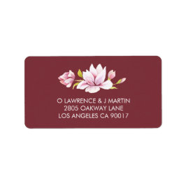 マグノリアブルゴーニュフローラ水彩 ラベル