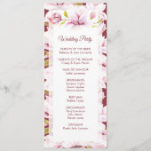 マグノリアブルゴーニュ結婚フローラ式 プログラム (裏面)