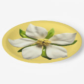 マグノリアブロッサムフラワー春サマー結婚ズ ペーパープレート (アングル)