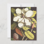 マグノリアブロッサムフローラ結婚式招待状RSVP 出欠カード (裏面)