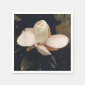 マグノリアブロッサム付きカクテルナプキンスデザイン スタンダードカクテルナプキン (正面)