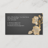 マグノリアブロッサム金ゴールドアンドパール 名刺 (裏面)