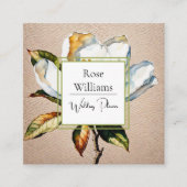 マグノリアボタニカルスチルライフエレガントフローラ スクエア名刺 (正面)