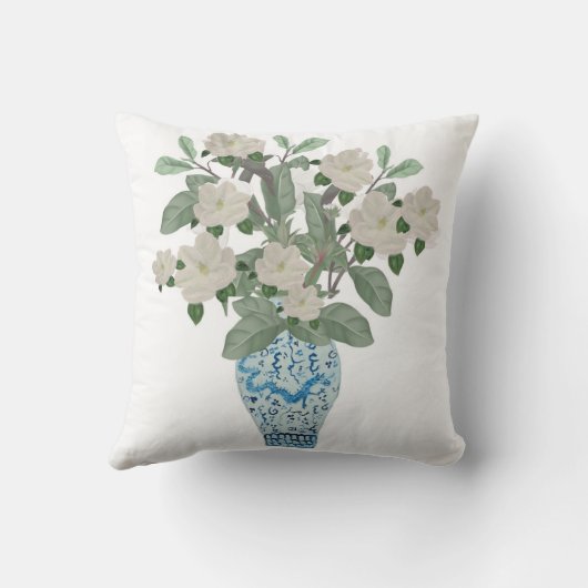 マグノリアマグノリアス龍ブルージンジャージャースジャー クッション (裏面)