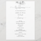 マグノリアモダンアート白黒結婚の式 プログラム (正面)